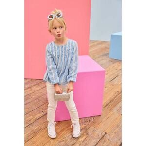 BISBY Anita Top, Sky Dobby Stripe NWT size 4‎